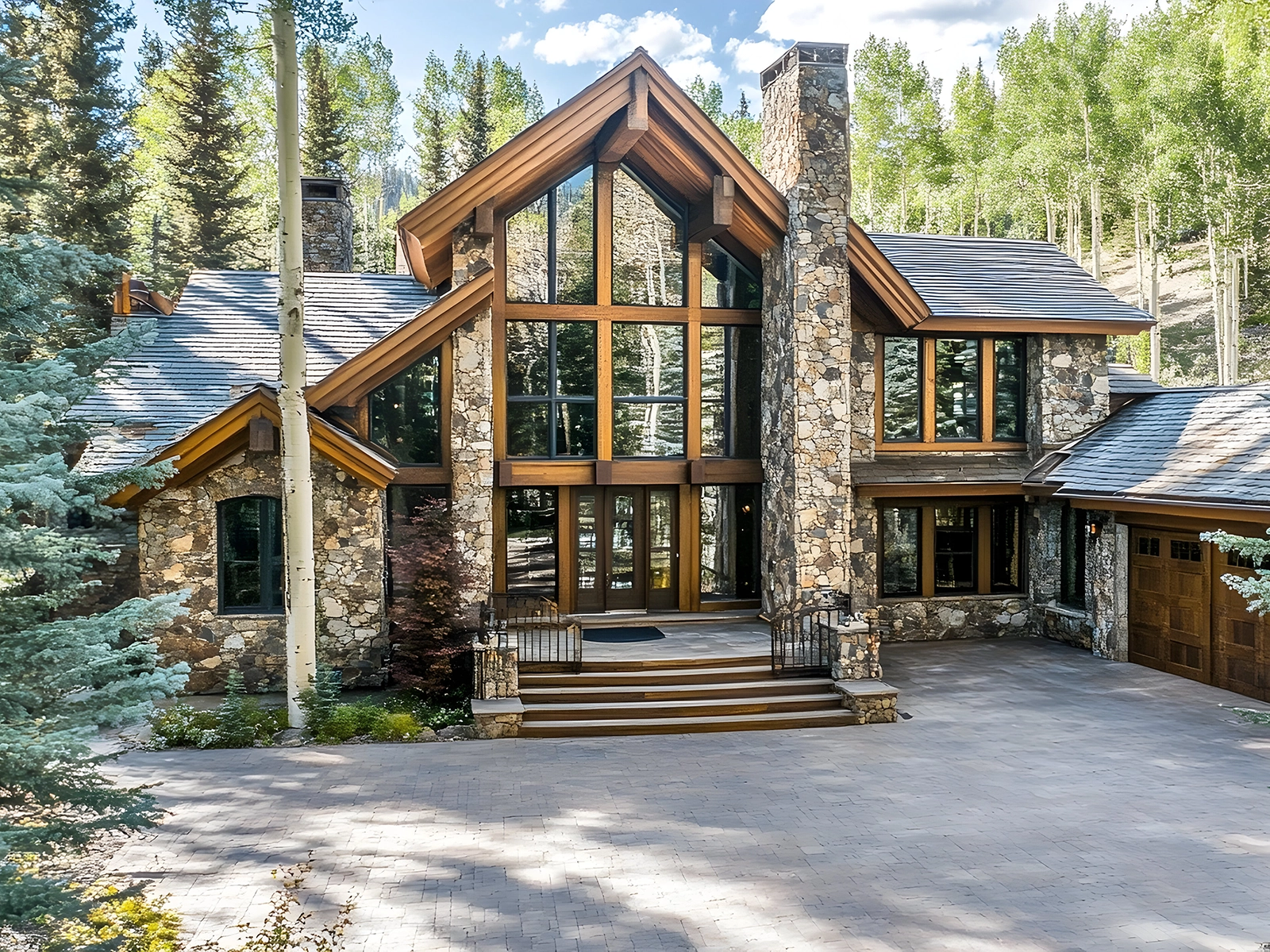 Snowy alpine home in the Vail Valley